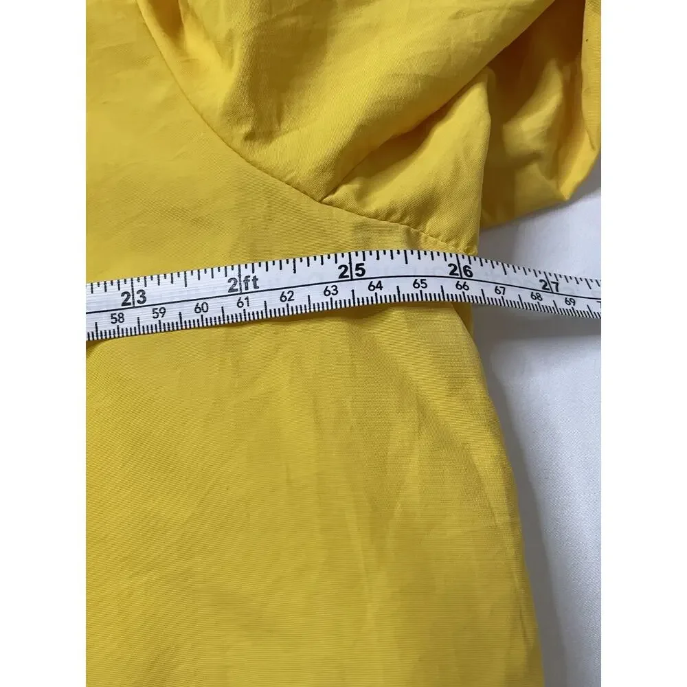Levi's Hooded Half Zip Windbreaker Jacket XL Yellow Blue Colorblock Logo Nylon